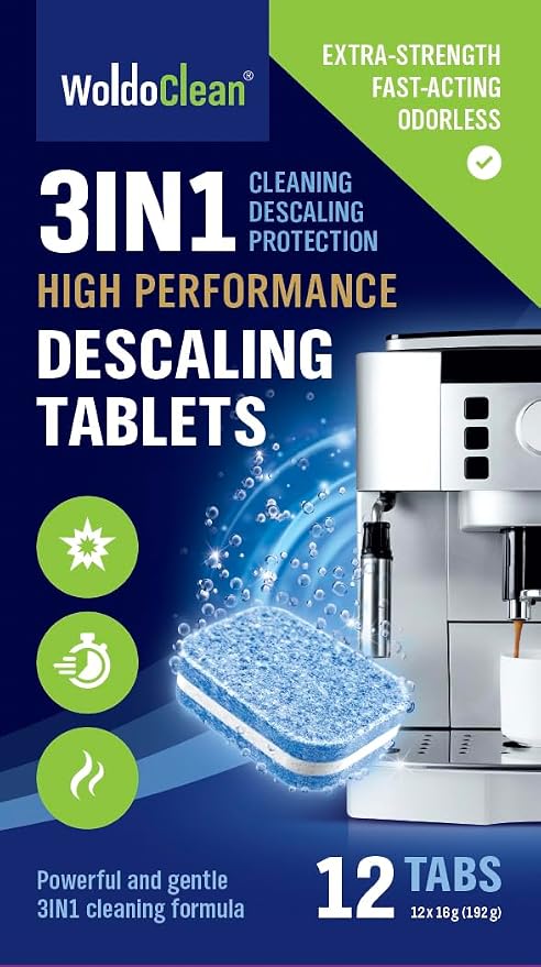 WoldoClean Coffee Machine Cleaner & Descaler Tablets by WoldoClean