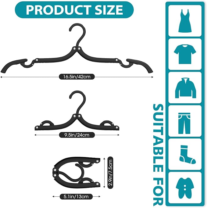 20 Pcs Travel Hangers Set Hanger Organizer - Image 3