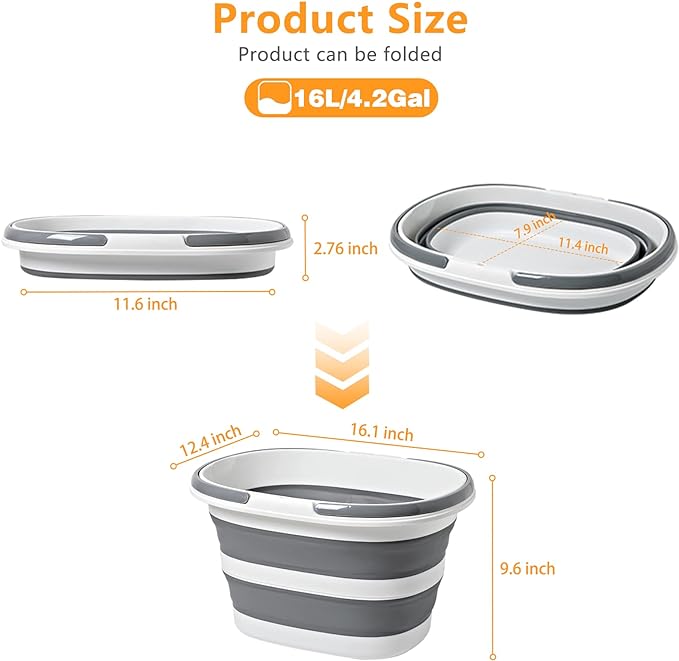 Large Collapsible Bucket 4.2 Gallon - Image 2