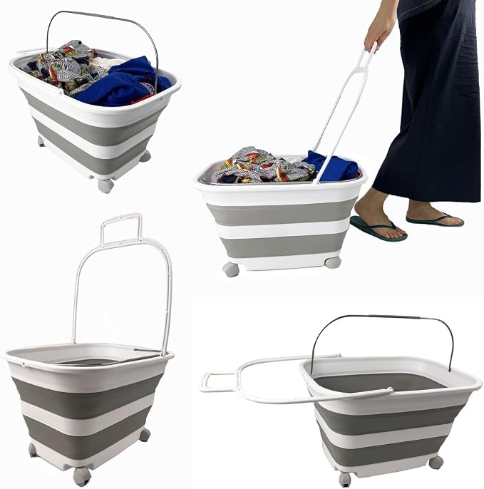 SAMMART 35L Collapsible Plastic Laundry Basket - Image 5
