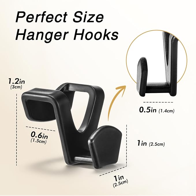 HOUSE DAY Space Saving Hanger Hooks 20 Pack, Heavy Duty Hangers Hook Space Saver - Image 7