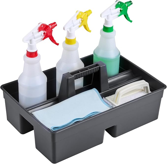 Restaurantware-RW Clean 15.9 x 10.6 x 6.9 Inch Cleaning Caddy, 1 Triple - Image 2