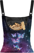 Galaxy Butterfly Print Clothespin Bag by LJMKZJN