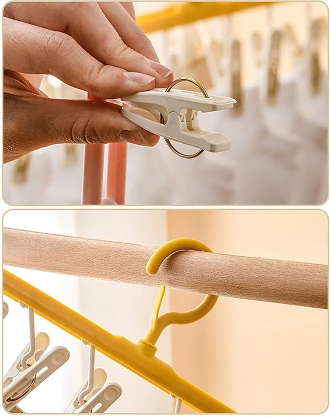 gofidin 2 Pack Drying Sock Rack Windproof Clothes Rack Multi Clip Dormitory - Image 6