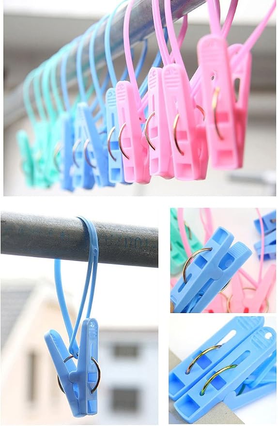 12Pcs Clothes Peg Clip Pins - Image 3