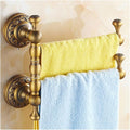 Vintage Swivel Towel Rack Bar Rails Gold by Unknown