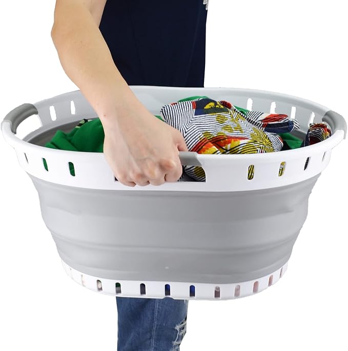 SAMMART 25L Collapsible Plastic Laundry Basket - Image 7