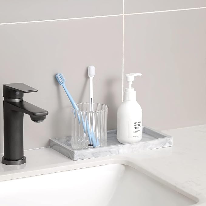 Bathroom Tray, Small Vanity Tray Silicone Soap Dish Sponge Holder Kitchen Sink - Image 2