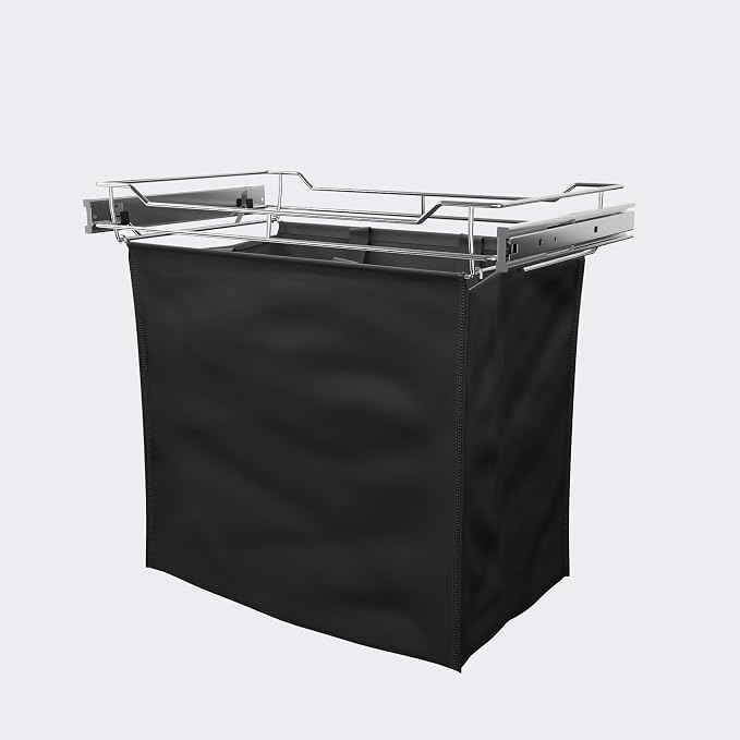 Classic 24" Full Extension Pullout Laundry Hamper in Chrome by CustomClosets