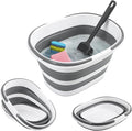 Collapsible Mop Bucket with Handles 7.4 Gallon Foldable Tub by Aertiavty