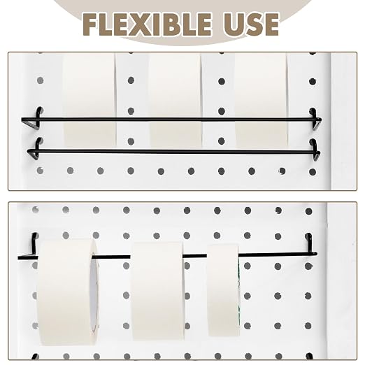 Novabright 20 Pack 12" L Pegboard Paper Towel Holder Fit 1/8" and 1/4" Pegboard - Image 3