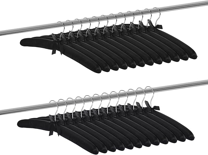 Jetec 12 Pieces Satin Padded Hangers - Image 2