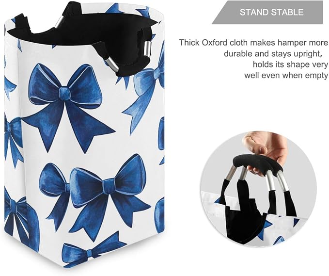ATTX Blue Bows Laundry Basket - Image 3