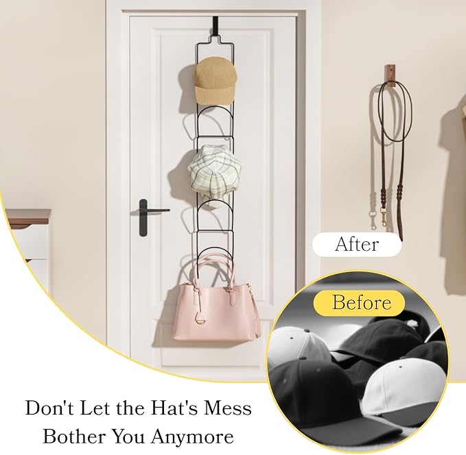 10Pack Over The Door Hat Organizer - Image 2