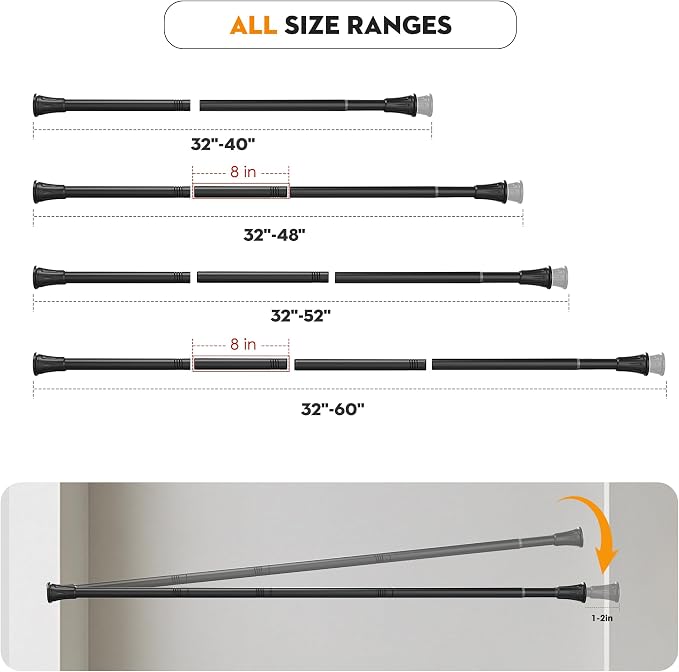 1.1 Inch Diameter Tension Closet Rods - Image 5