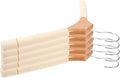5pcs Nonslip Solid Wood Clothes Hangers by JEWEDECO
