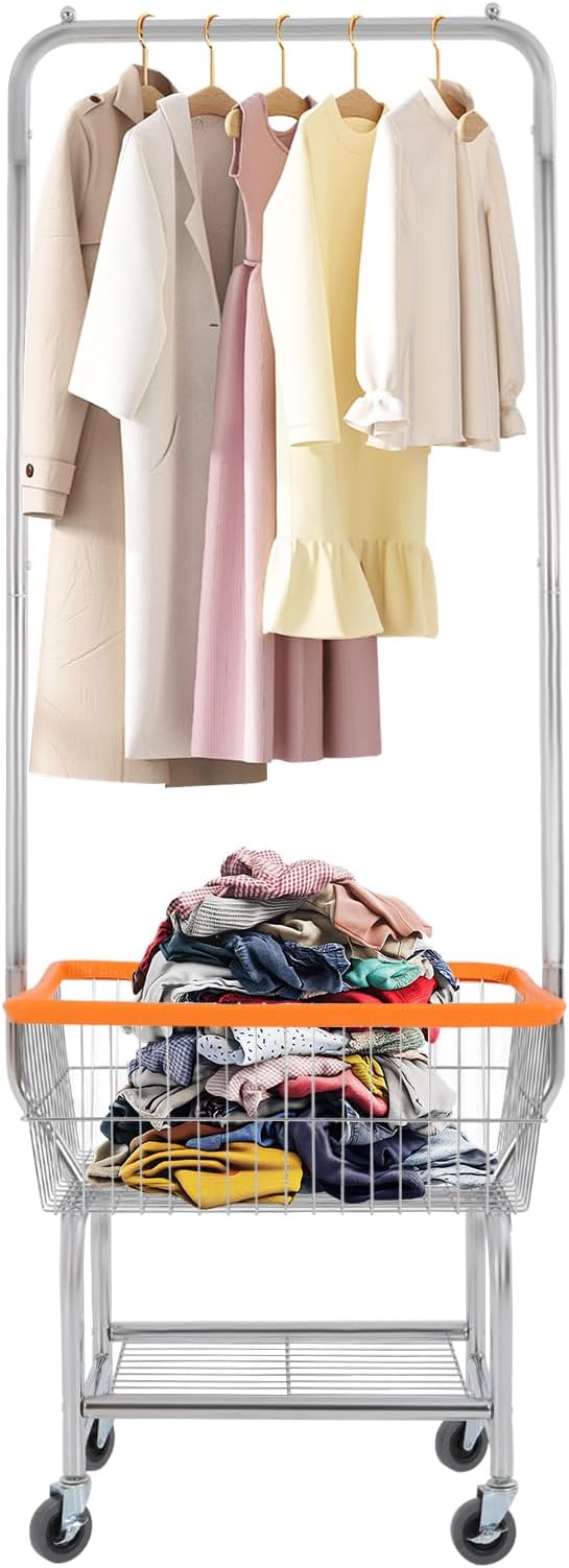 Laundry Cart Mobile Laundry Basket by Unknown