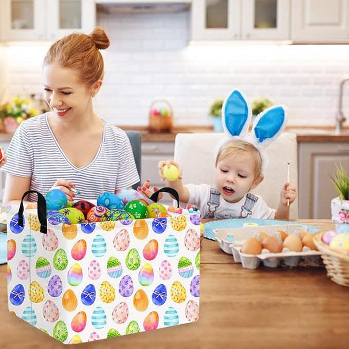 Rectangular Cute Easter basket, Easter basket empty, Storage Basket - Image 5
