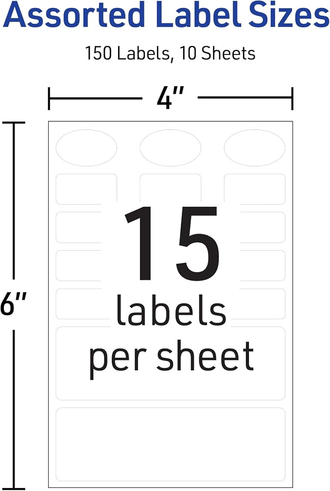 Avery No-Iron Fabric Labels, Washer and Dryer-Safe Waterproof Labels, - Image 3