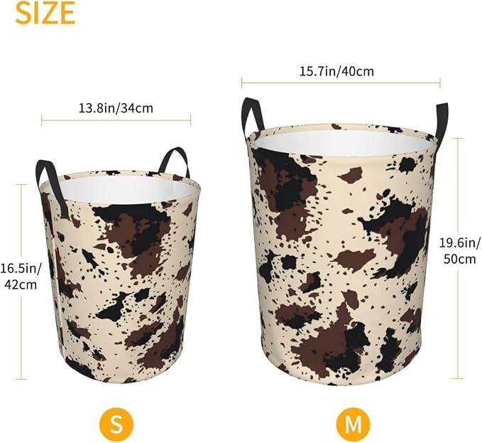 Cow Texture Laundry Hamper Bag - Image 4