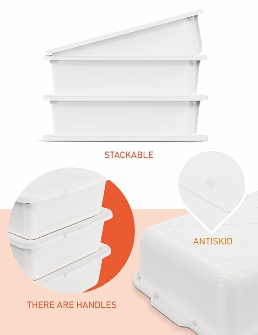 White 13 L Commercial Bus Tubs/Tote Box - Image 2