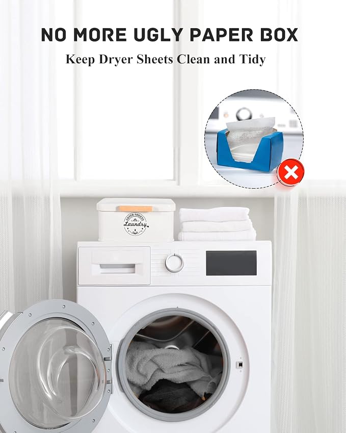 Dryer Sheet Holder with Hinged Lid - Image 2
