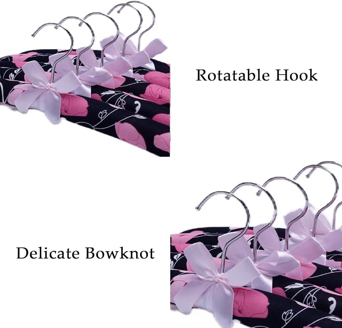 Anti-Slip Satin Padded Clothes Hangers - Image 5