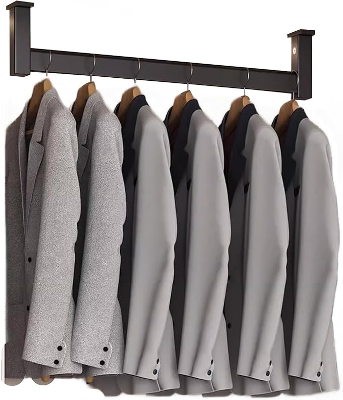 Closet Rod Top Mounted Wardrobe Bar Holder by Unknown