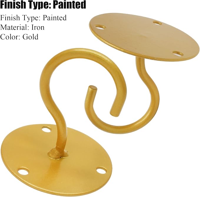 Bivethoi 4pcs Gold Ceiling Hooks - Image 4