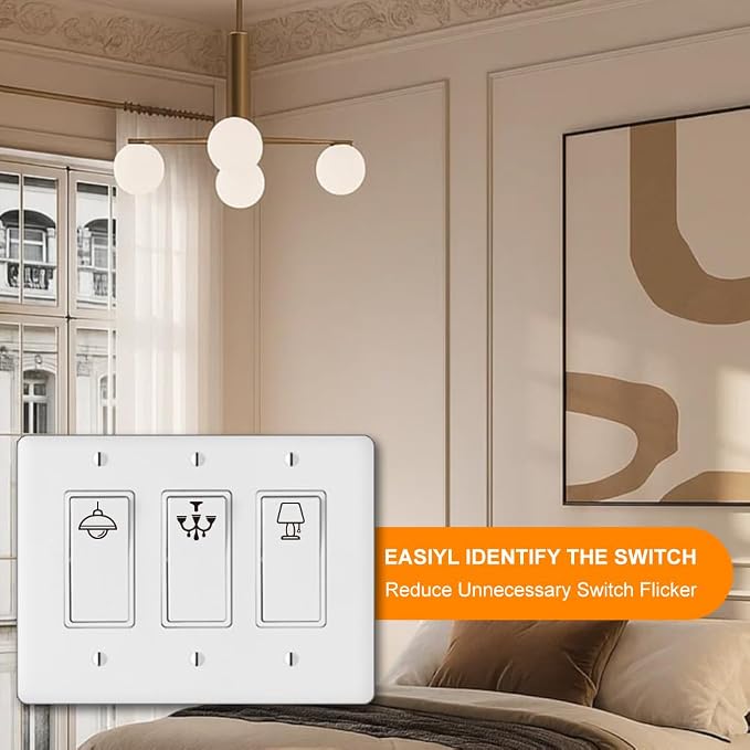 600 Pcs Light Switch Sticker Labels, 31 Designs Transparent Switch ID Stickers - Image 4