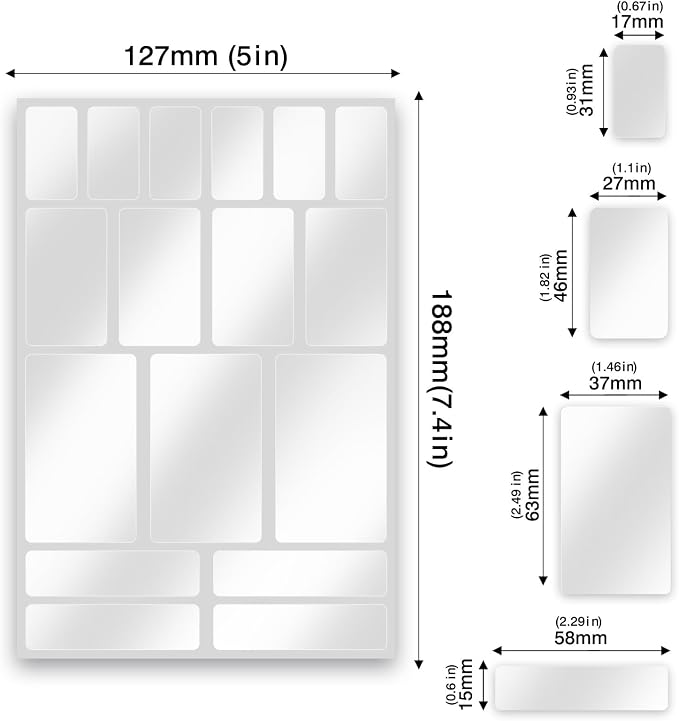 170Pcs Clear Removable Labels for Jars, for Storage Bins, for Food Containers - Image 7