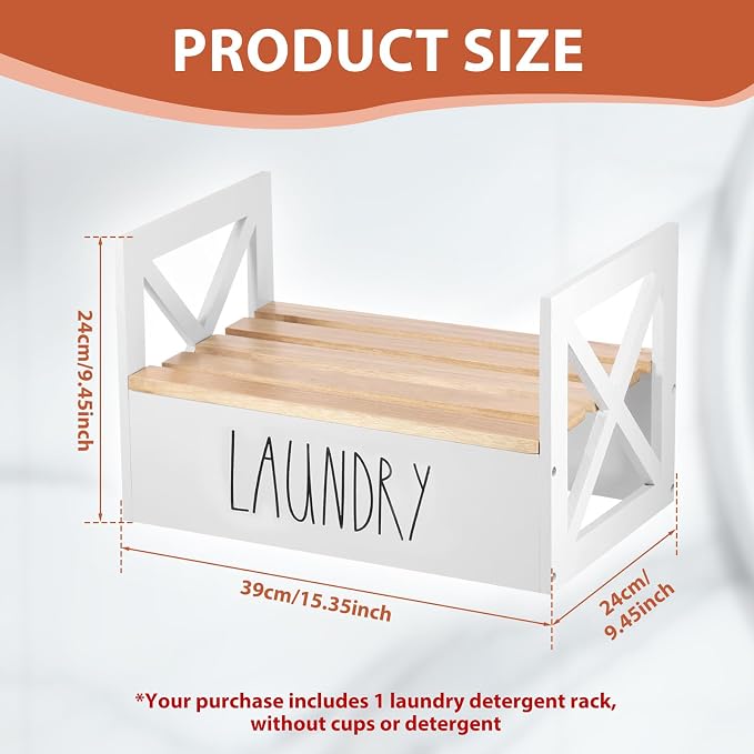 Laundry Detergent Holder, Liquid Laundry Detergent Riser, Farmhouse Detergent - Image 2