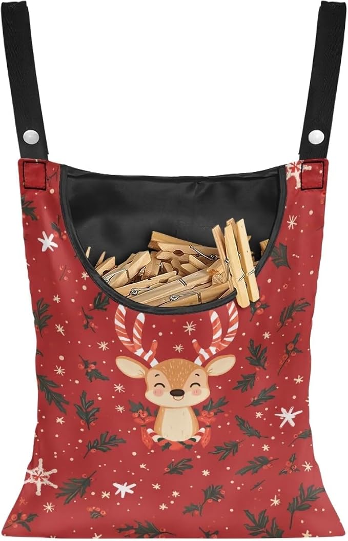Christmas Reindeer Clothespin Bag by Bivxisrvo