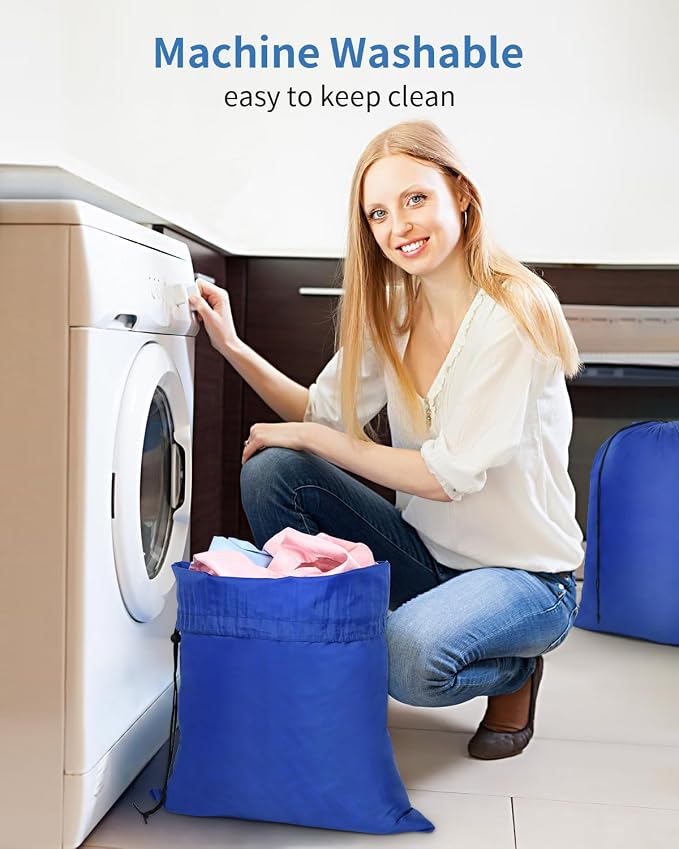 OTraki 2 Pack Small Laundry Bag 16x20 Inch Drawstring Laundry Wash Bag Dirty - Image 3