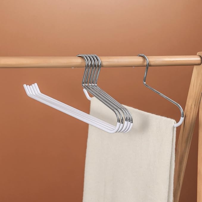 VASLIM 8 Pack Blanket Hangers Heavy Duty Black Vinyl Coated Nonslip - Image 4