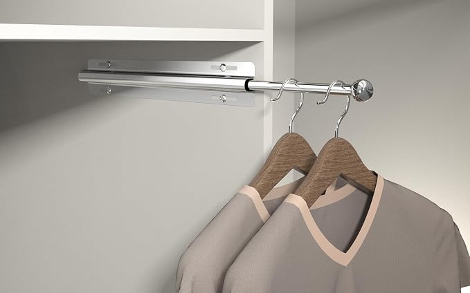 Valet Rod 12 Inch, Valet Rod for Closet Pull Out, Stainless Steel Closet Pull by XINWENLI