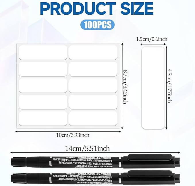 100Pcs Clothing Labels No Iron Waterproof Self-Stick Fabric Labels - Image 2