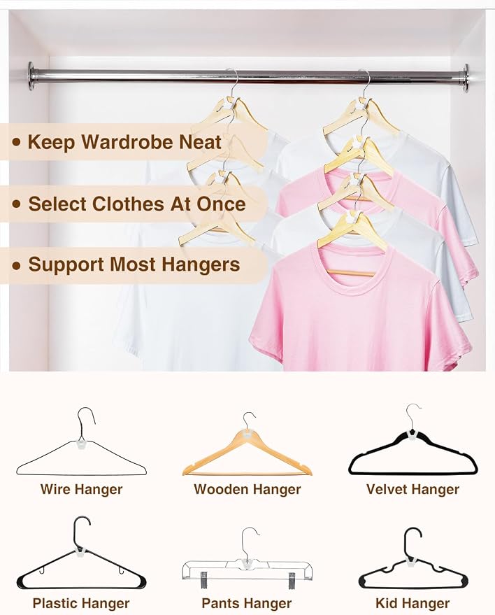 Smartor Hanger Hooks 30 Pack, Closet Storage and Organization as Hangers Space - Image 4