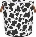Cow Print Laundry Hamper Waterproof Collapsible Basket by Mozaigos