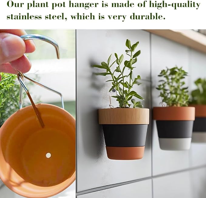 24 Pack Flower wall Pot Holder, Flower Pot Clips - Image 4