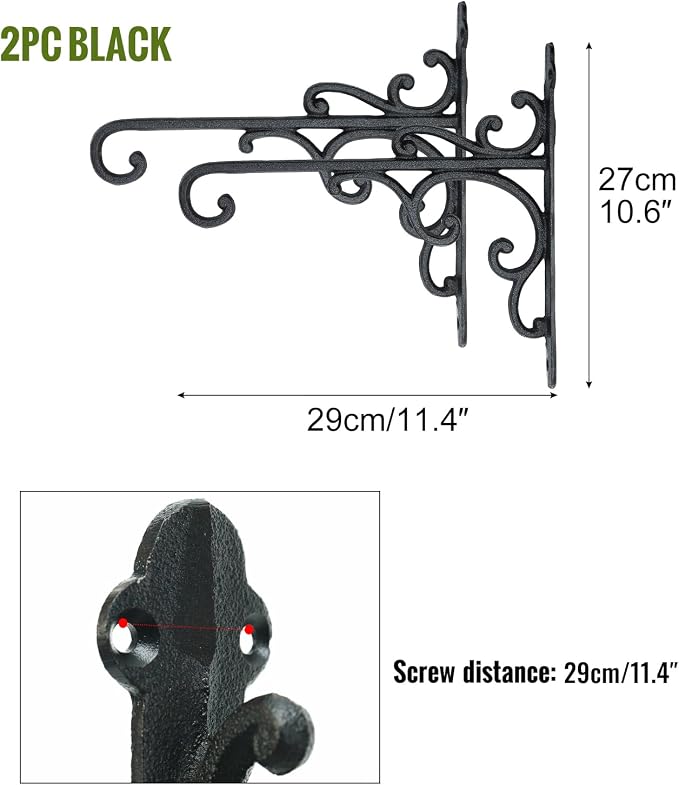 Sungmor Cast Iron Wall Hook Plant Hangers - Image 6