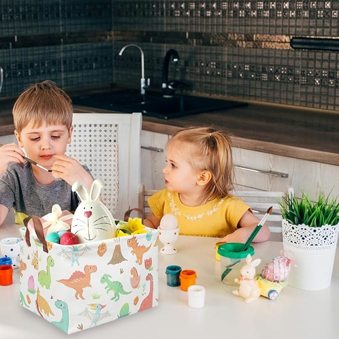 Rectangular Easter Dinosaur Basket, Waterproof kids toy storage box bedroom - Image 5