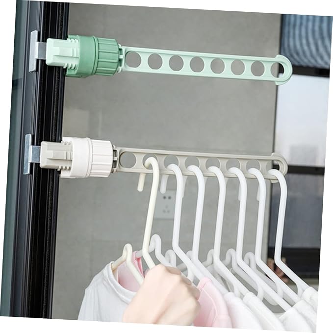 2pcs Retractable Clothesline Hanger Rack Portable Travel Drying Rack - Image 3