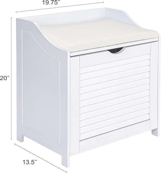 Household Essentials Single Load Hamper Cabinet Seat - Image 2