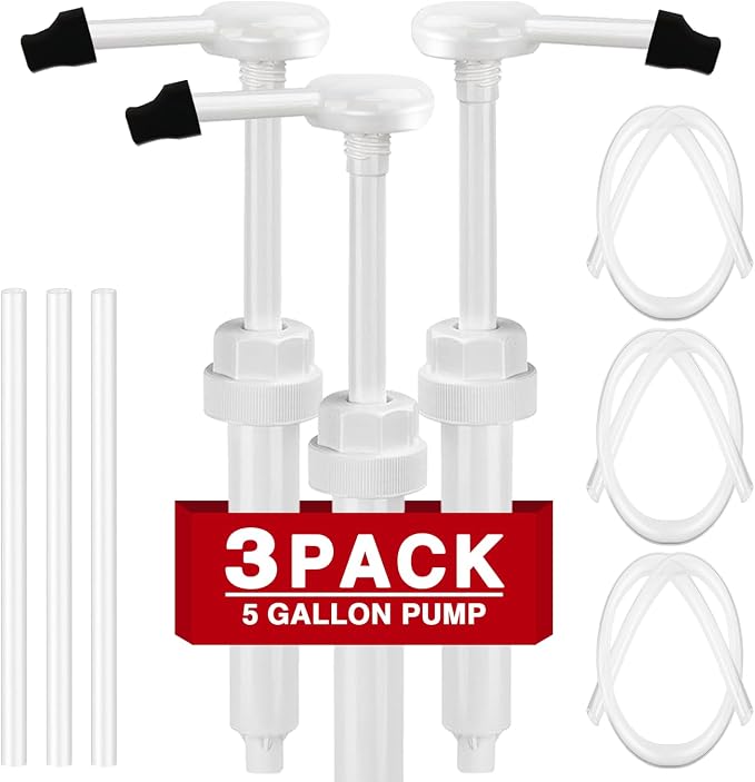 3 Pack 1 oz Pump for Large Gallon Bucket, 5 Gallon Pump Dispenser 38-400 by DupakSYS