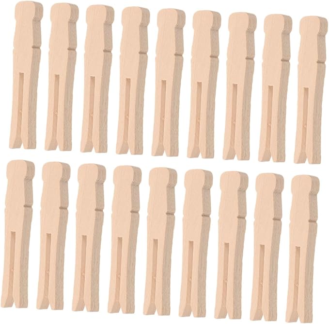 BESPORTBLE Wooden Clothespins Laundry Organizing Clips 50pcs Flat Mini Wood Pegs by BESPORTBLE