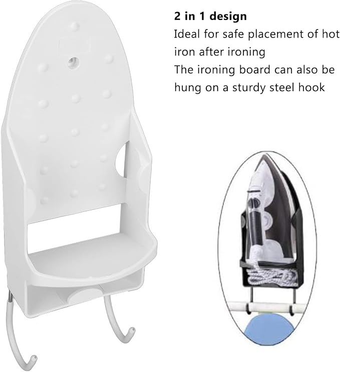 Wall Mounted Ironing Board Rack, Board Hanger Wall Mount, Electric Iron Holder - Image 5