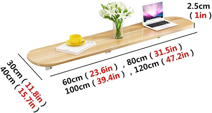 Hanging Home Narrow Long Table, Laundry Table Floating Countertop, Wall Mounted - Image 2