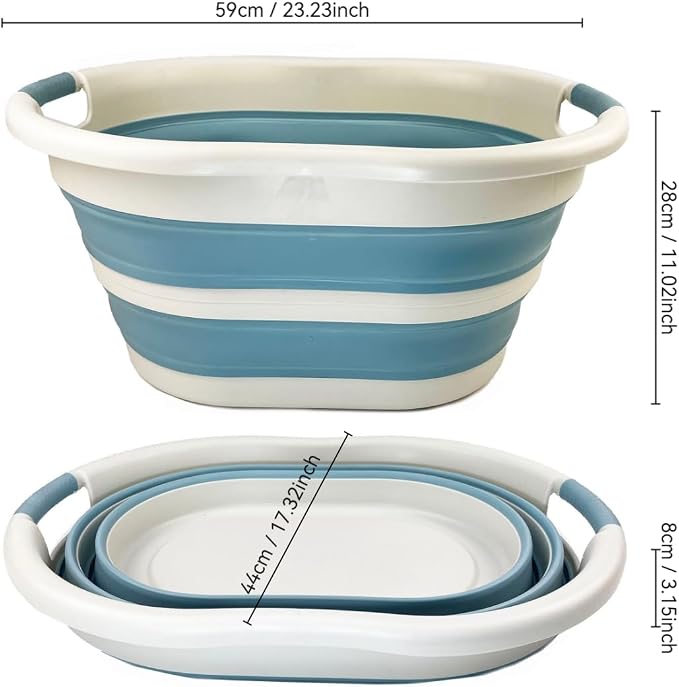 SAMMART 36L Collapsible Plastic Laundry Basket - Image 6