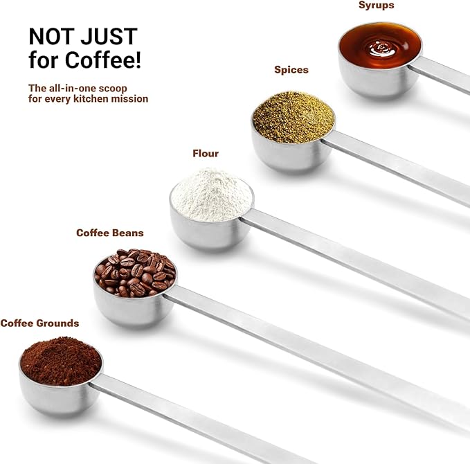 2PCS Coffee Scoop Set, 1 Tbsp & 2 Tbsp Coffee Measuring Spoons, - Image 5